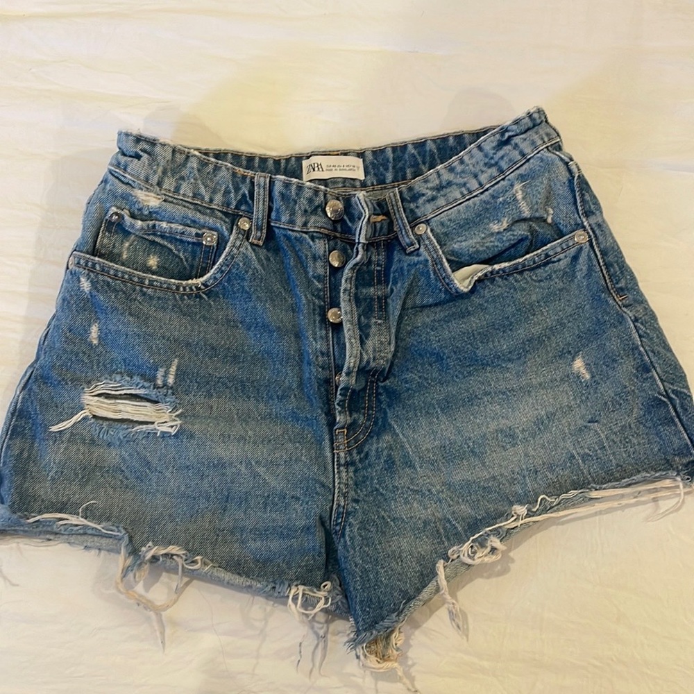 ZARA high waisted jean shorts